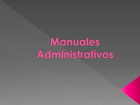 Manuales Administrativos