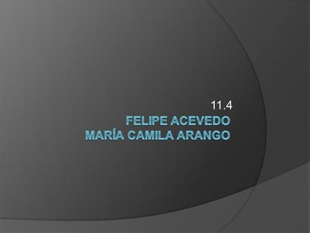 Felipe Acevedo maría Camila Arango