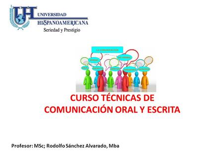 CURSO TÉCNICAS DE COMUNICACIÓN ORAL Y ESCRITA