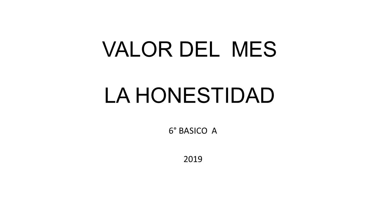 valor honestidad