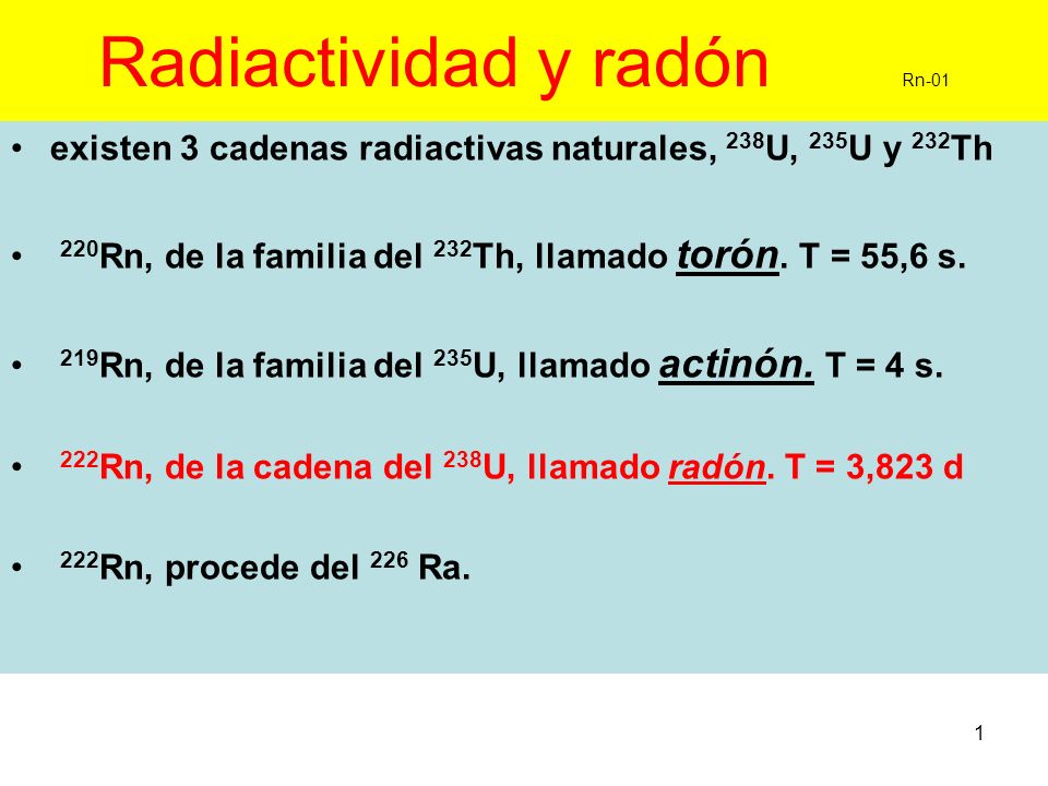 Radiactividad y radón Rn ppt descargar