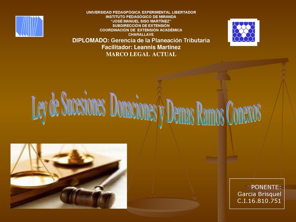 Ley de Sucesiones Donaciones y Demas Ramos Conexos - ppt descargar