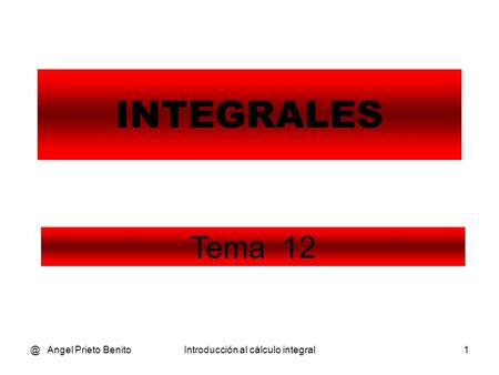 Introducción al cálculo integral