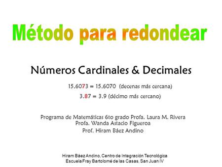 Números Cardinales & Decimales