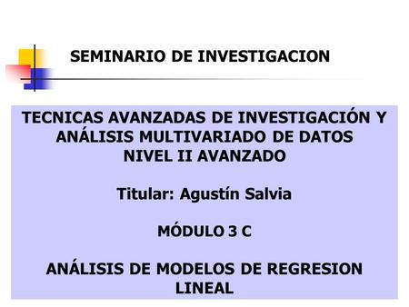 Titular: Agustín Salvia