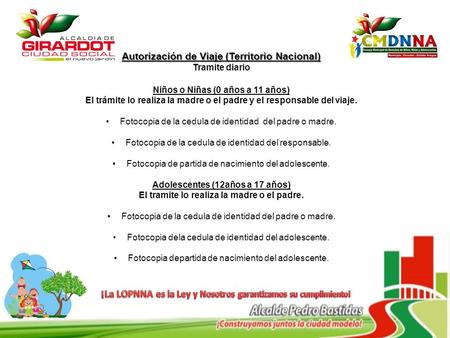 Autorización de Viaje (Territorio Nacional)