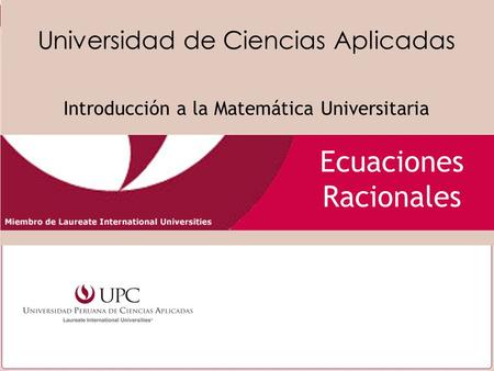Ecuaciones Racionales