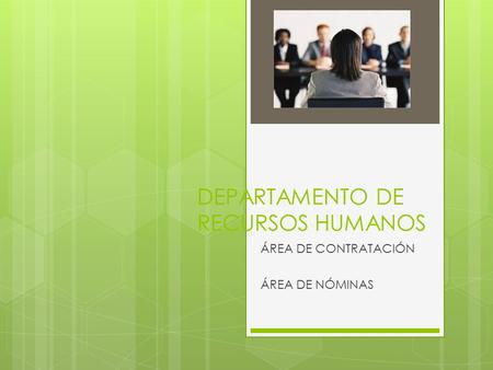 DEPARTAMENTO DE RECURSOS HUMANOS