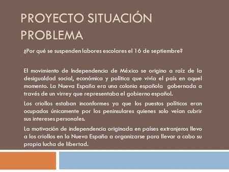 Proyecto situación problema