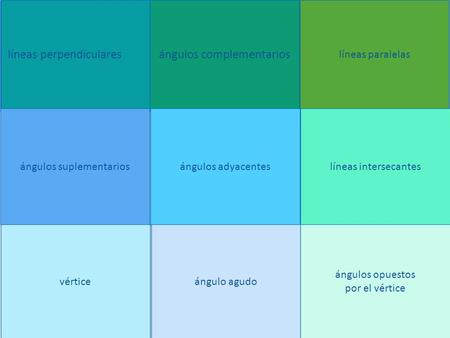 líneas perpendiculares ángulos complementarios