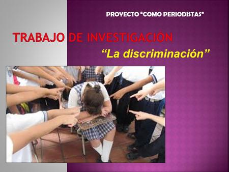 Trabajo de investigación