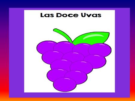 HHHGGHHH. Las Doce Uvas December 31st is an exciting day in the world, and many other Spanish speaking countries. Everyone is focused on family and fiesta,