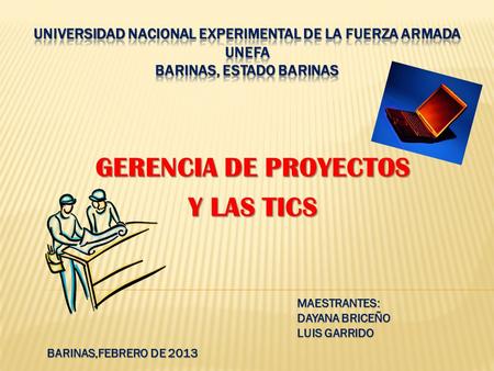 GERENCIA DE PROYECTOS Y LAS TICS