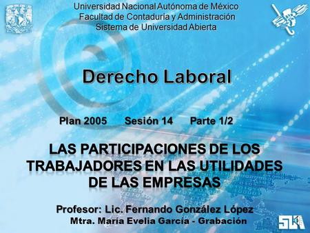 Profesor: Lic. Fernando González López