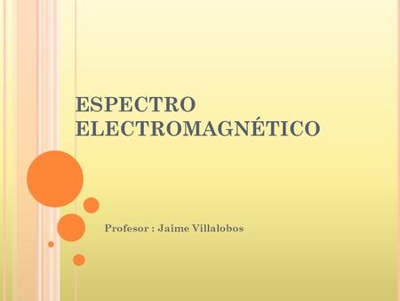 ESPECTRO ELECTROMAGNÉTICO