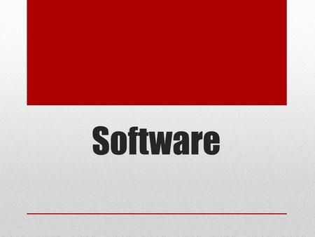 Software.