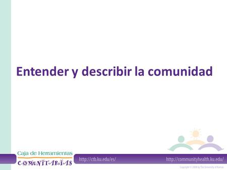 Entender y describir la comunidad