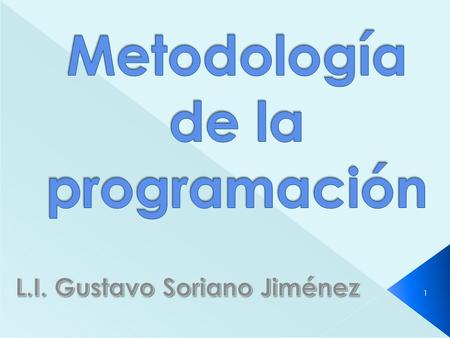 Metodología de la programación