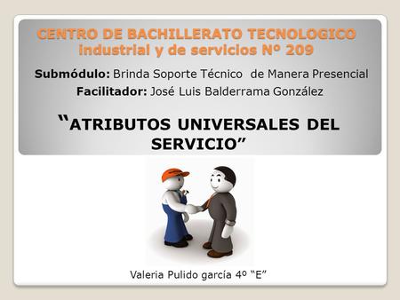 CENTRO DE BACHILLERATO TECNOLOGICO industrial y de servicios Nº 209