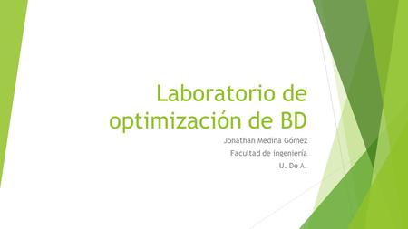 Laboratorio de optimización de BD