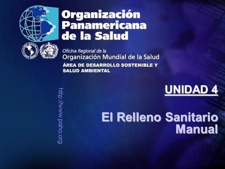 El Relleno Sanitario Manual UNIDAD 4.