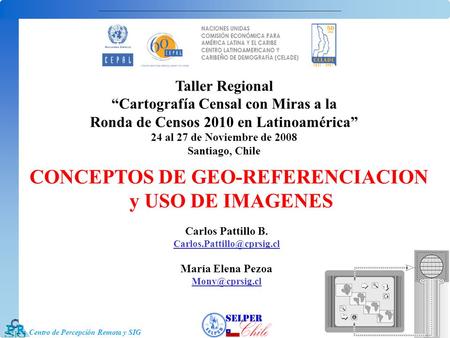 CONCEPTOS DE GEO-REFERENCIACION y USO DE IMAGENES