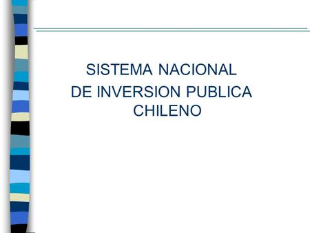 DE INVERSION PUBLICA CHILENO
