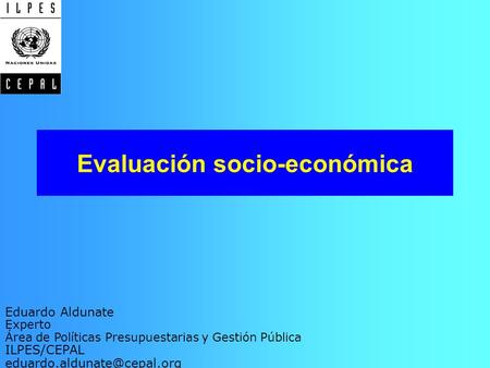 Evaluación socio-económica
