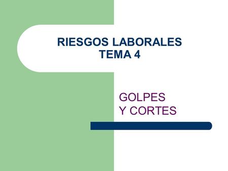 RIESGOS LABORALES TEMA 4