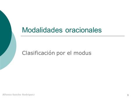 Modalidades oracionales