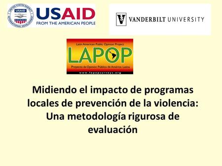 Midiendo el impacto de programas locales de prevención de la violencia: Una metodología rigurosa de evaluación.
