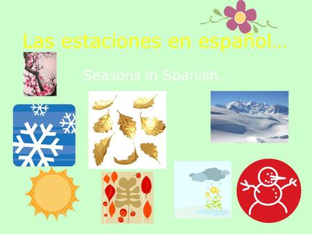 Las estaciones en español…