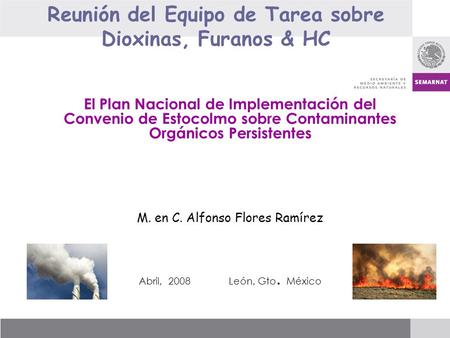 Reunión del Equipo de Tarea sobre Dioxinas, Furanos & HC