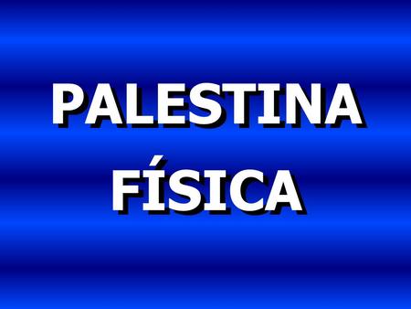 PALESTINA FÍSICA.