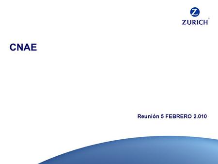 CNAE Reunión 5 FEBRERO 2.010. CNAE 2 Índice Situación actual CNAE Motos Siniestros a resaltar Coberturas Zurich Datos de siniestralidad Siniestralidad.