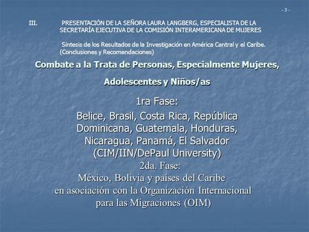 México, Bolivia y países del Caribe