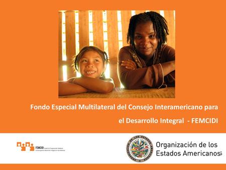 Fondo Especial Multilateral del Consejo Interamericano para el Desarrollo Integral - FEMCIDI.