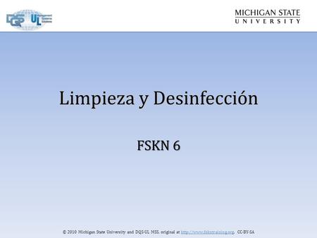 Limpieza y Desinfección