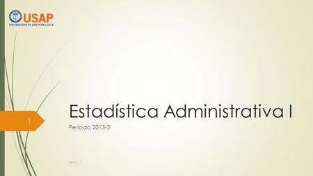 Estadística Administrativa I