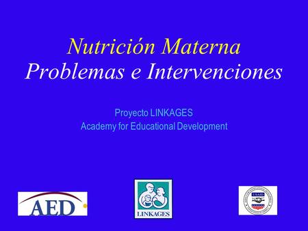 Nutrición Materna Problemas e Intervenciones