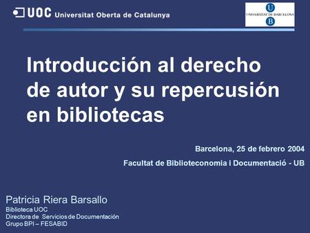 Introducción al derecho de autor y su repercusión en bibliotecas