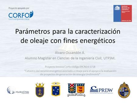 Parámetros para la caracterización de oleaje con fines energéticos