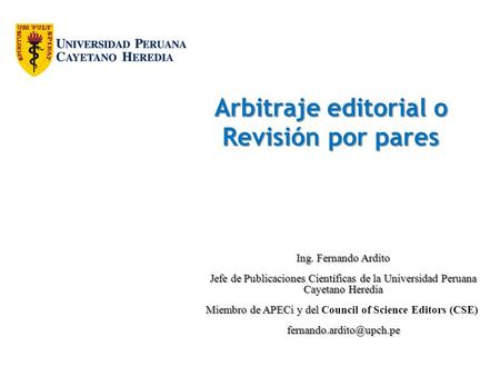 Arbitraje editorial o Revisión por pares