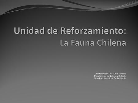 Unidad de Reforzamiento: La Fauna Chilena