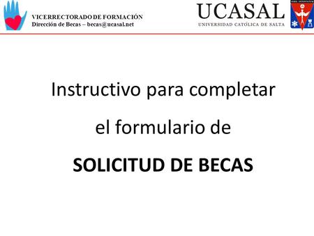 Instructivo para completar el formulario de