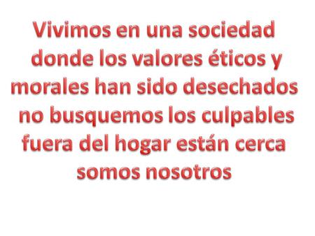 La violencia esta presente : Familia Entorno Trabajo Escuela.