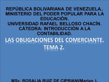 Las obligaciones del comerciante.