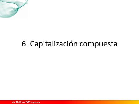 6. Capitalización compuesta