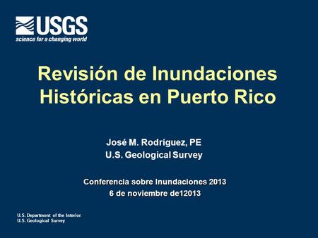 Revisión de Inundaciones Históricas en Puerto Rico