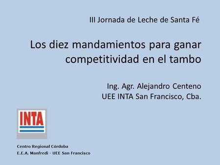 III Jornada de Leche de Santa Fé